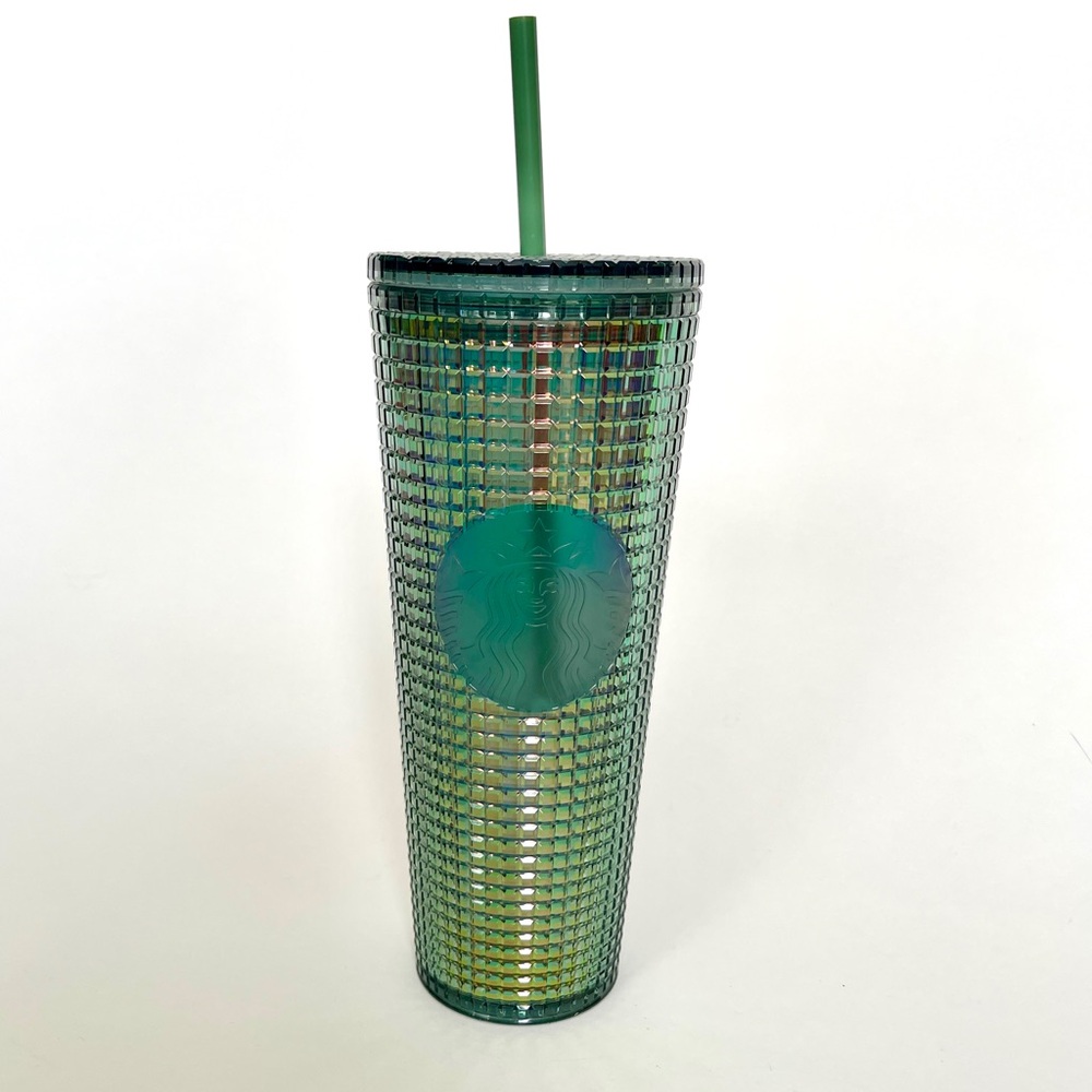 STARBUCKS 24oz TUMBLER LIMITED EDITION BEST MOST FAVORITE IRIDESCENT OVILE GREEN